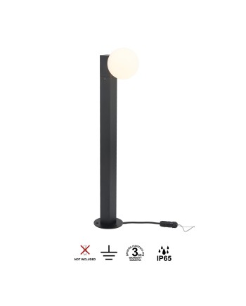 INTERLAKEN * BOLARDO IP65 G9 NEGRO